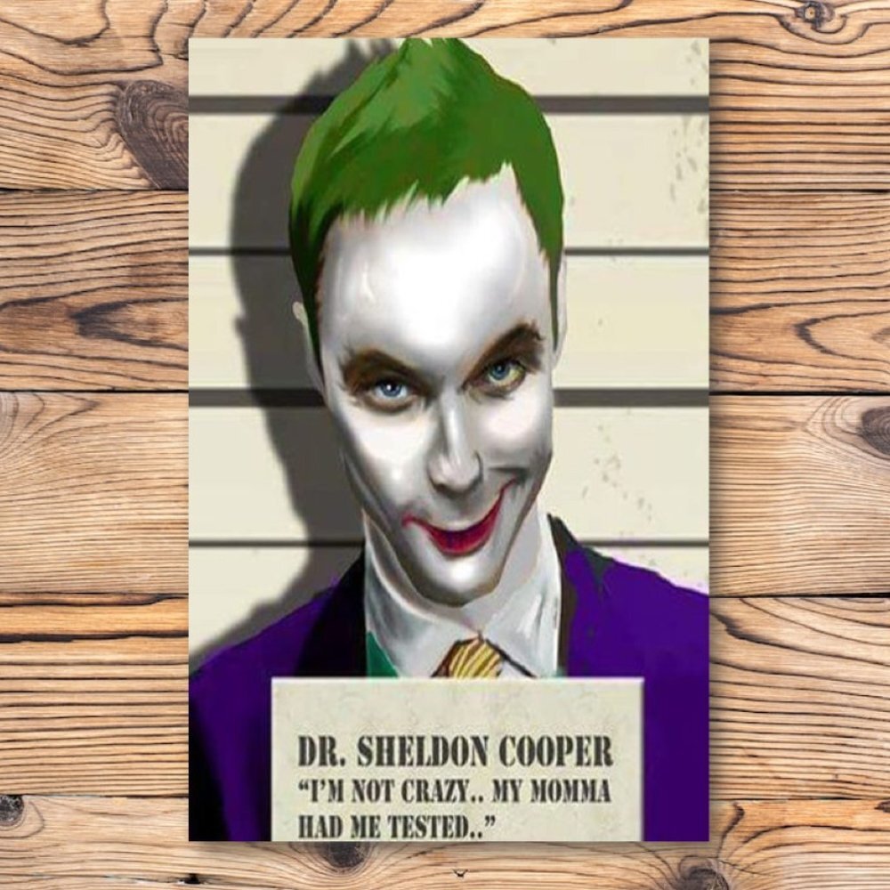 The Big Bang Theory Sheldon‎ Cooper As Joker Refrigerator Locker Fridge Magnet